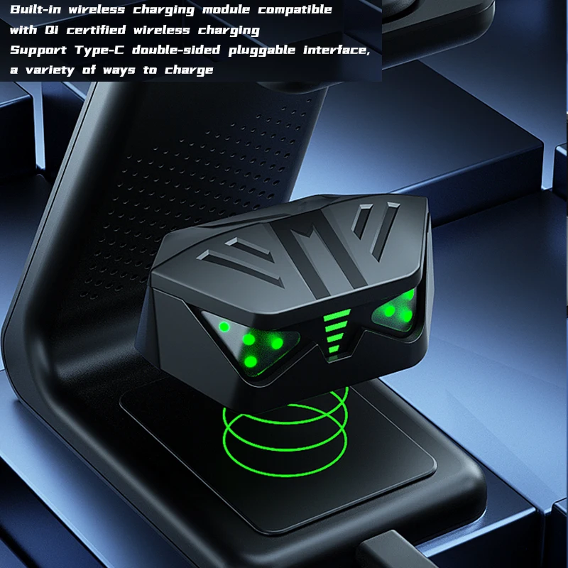 Игровые наушники Bluetooth 5.1 беспроводные с сенсорным управлением шумоподавлением