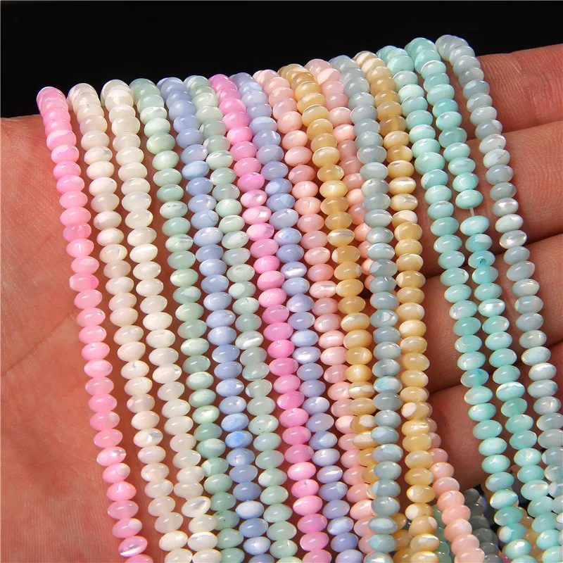 3x5 мм натуральный жемчуг устричная ракушка круглые бусины Abacus Перламутровые