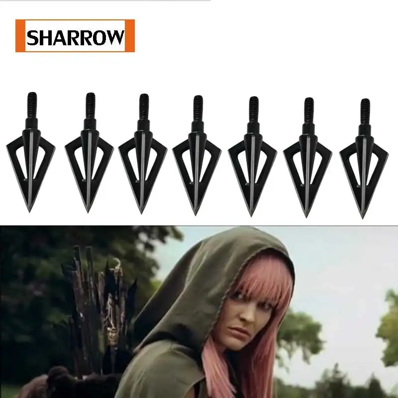 12 шт. стрелы из нержавеющей стали с 3 фиксированными лезвиями|Лук и стрела| |
