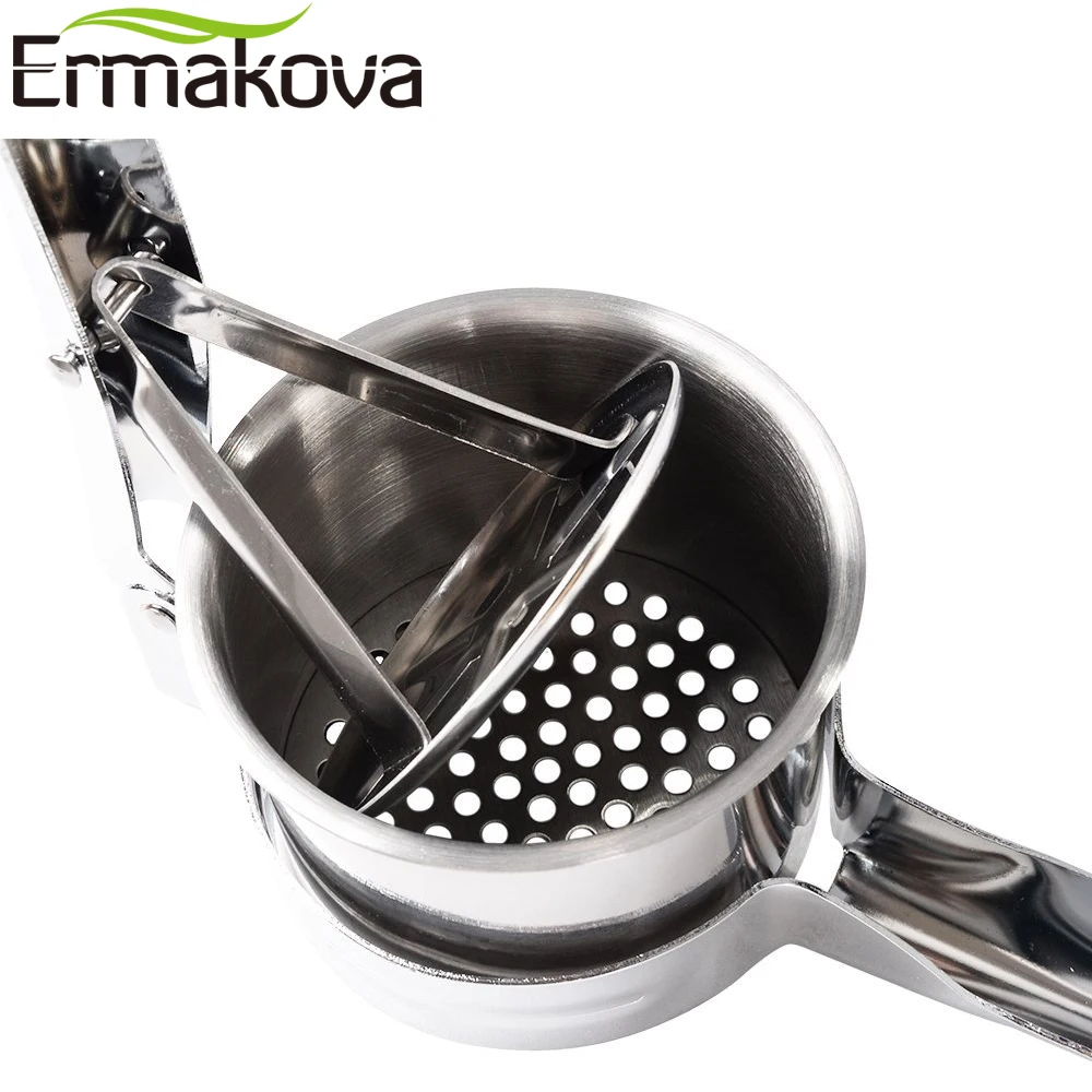 ERMAKOVA картофеля Ricer Нержавеющая сталь Картофельная давилка фрукты Пресс Еда