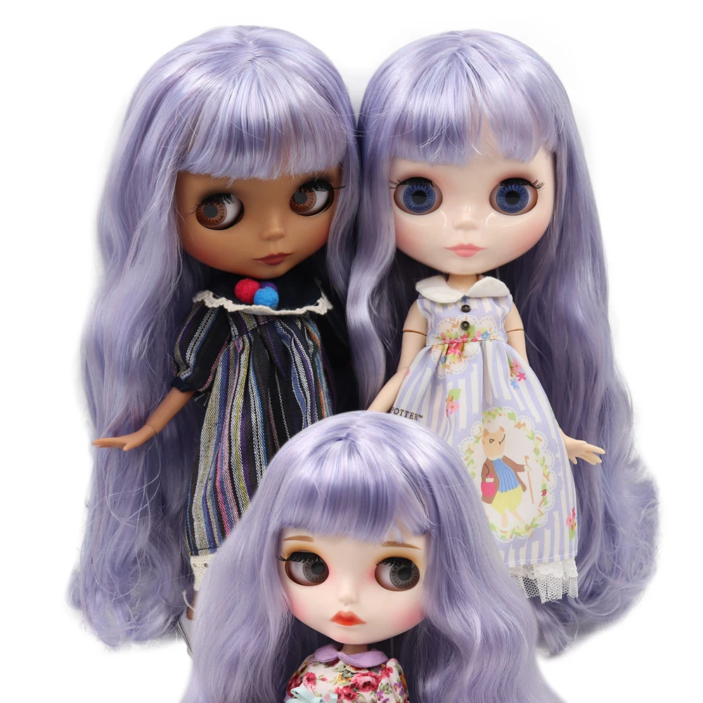 Ледяной DBS Blyth кукольные нет. BL6005/1049 синий микс фиолетовые волосы шарнирное тело