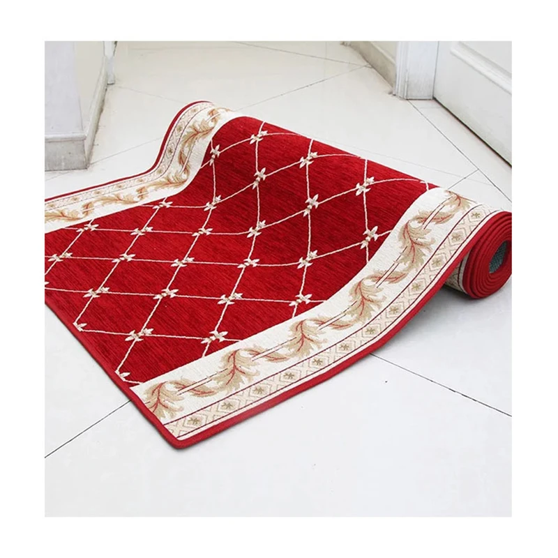 

Red Long Hallway Rug Carpet Runners For Corridor Home Staircase Non-Slip Carpet Hotel Mall Wedding Entrance Hall Channel Doormat