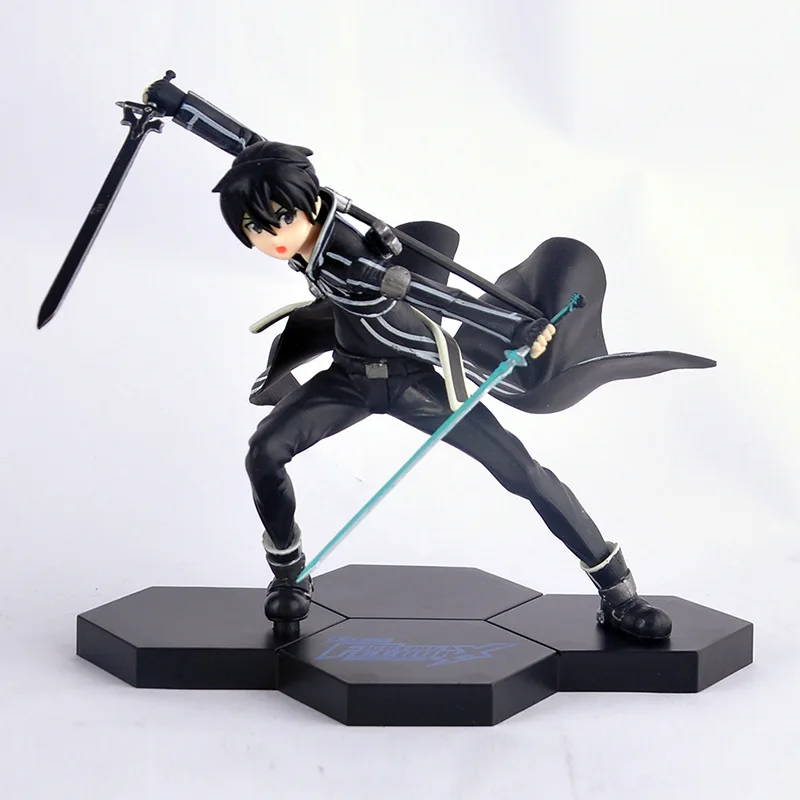 

Anime Sword Art Online Kirito Three Generations Ver PVC Action Figure Collectible Model Doll Toy 15cm
