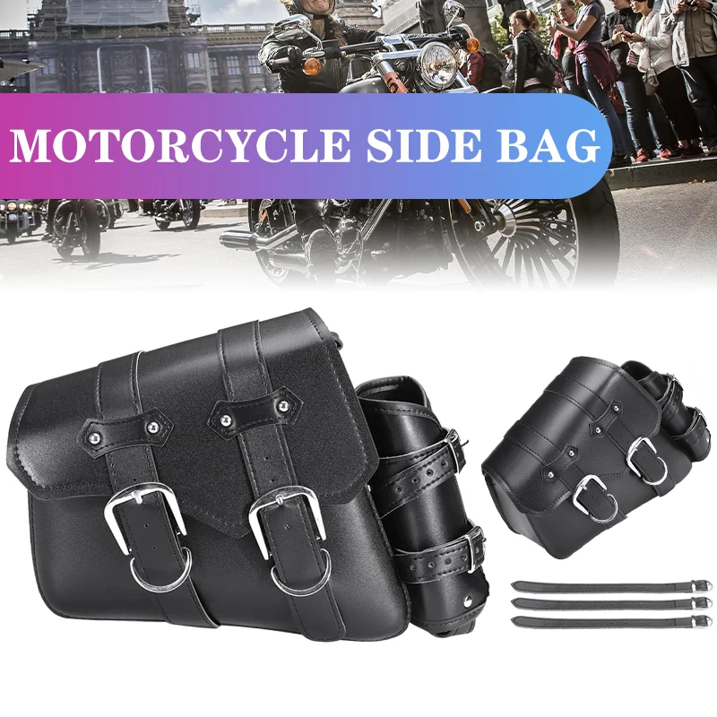 

Motorbike Side Tool Bags Motorcycle Waterproof Bag Motorcycle Saddle Bags Pu Leather Out Door Luggage For Sportster XL 883 1200