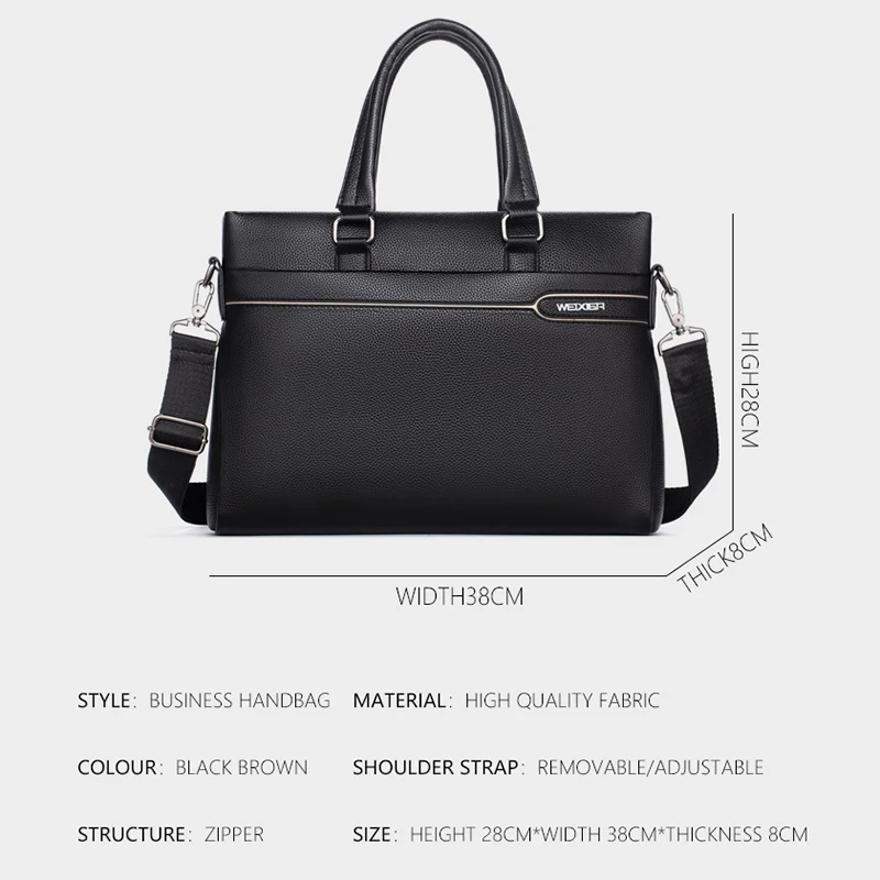 New Men PU Synthetic Leather Shoulder Fashion Business Bags Tote Male handbag Bag For Document Laptop Briefcases Bag Hot Sell