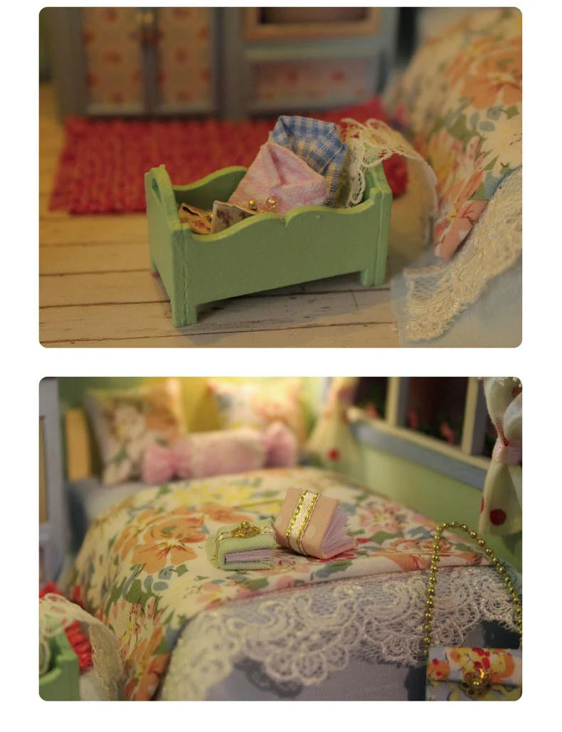 DIY Doll House Wooden Doll Houses Miniature dollhouse Furniture Kit Toys for Children Gift Time travel Doll Houses A-016