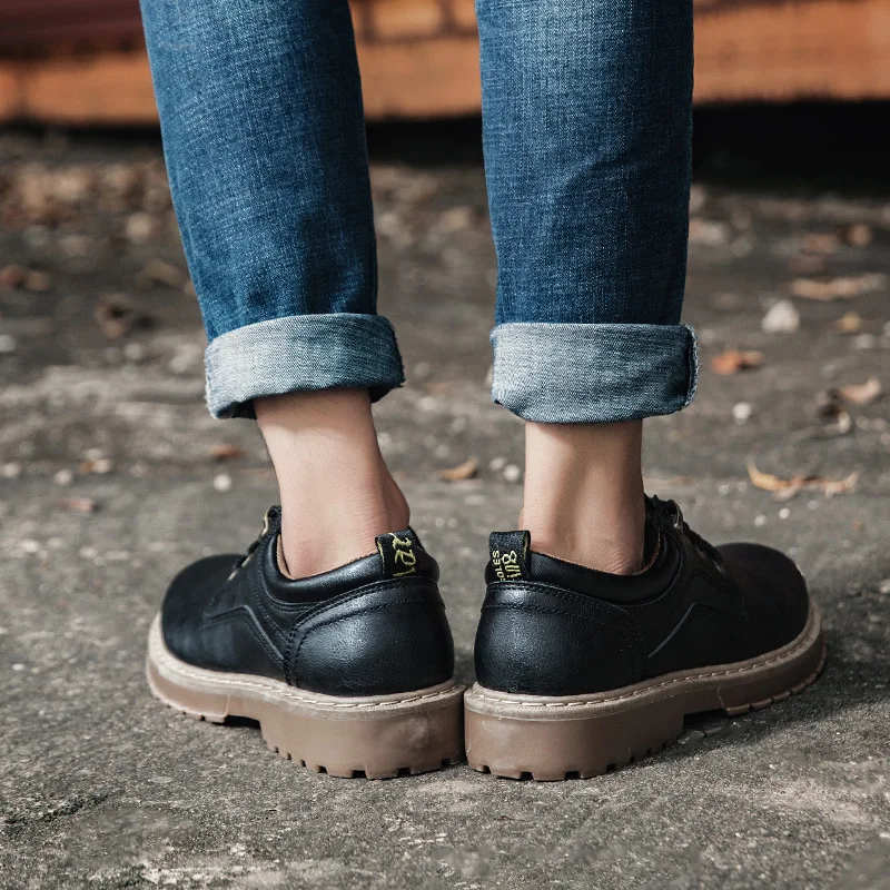 2020 мужские повседневные кожаные ботинки мартинсы рабочие защитные зимние