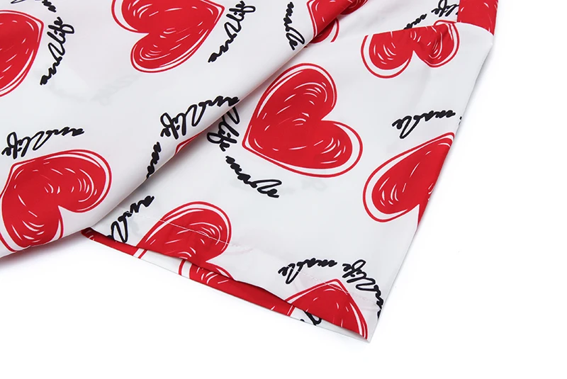 

Lover Pattern Print Casual Summer Shirts for Men and Women Short Sleeve High Street Oversize Hawaiian Shirt Lapel Loose Tops