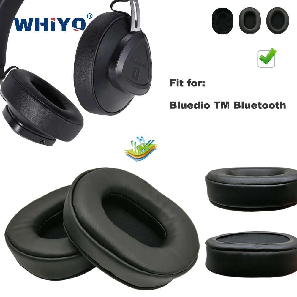 

Replacement Ear Pads for Bluedio TM Bluetooth T-M T Monitor Headset Parts Leather Cushion Velvet Earmuff Earphone Sleeve Cover
