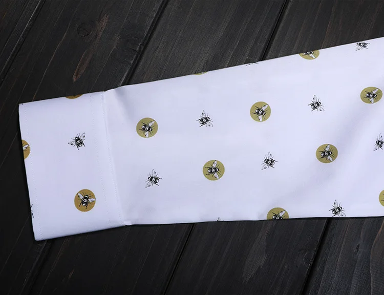 Рубашка Minglu мужская с принтом в горошек роскошная модная сорочка пчелиным