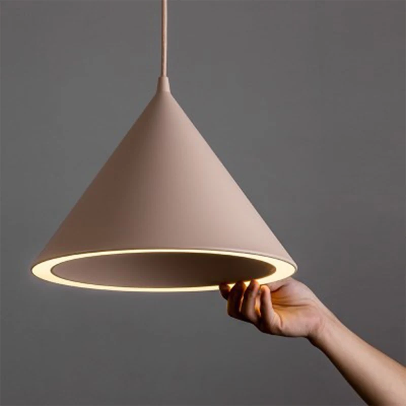 Nordic Bedroom Bedside Pendant Lights Minimalist Colorful Round Long Line Lighting Aluminum Restaurant Cafe Bar Hotel Droplight | Лампы и