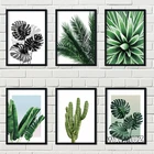 Декор для дома из тропических растений в скандинавском стиле, Декоративные Современные постеры с зелеными листьями в скандинавском стиле, Настенная картина на холсте, H131