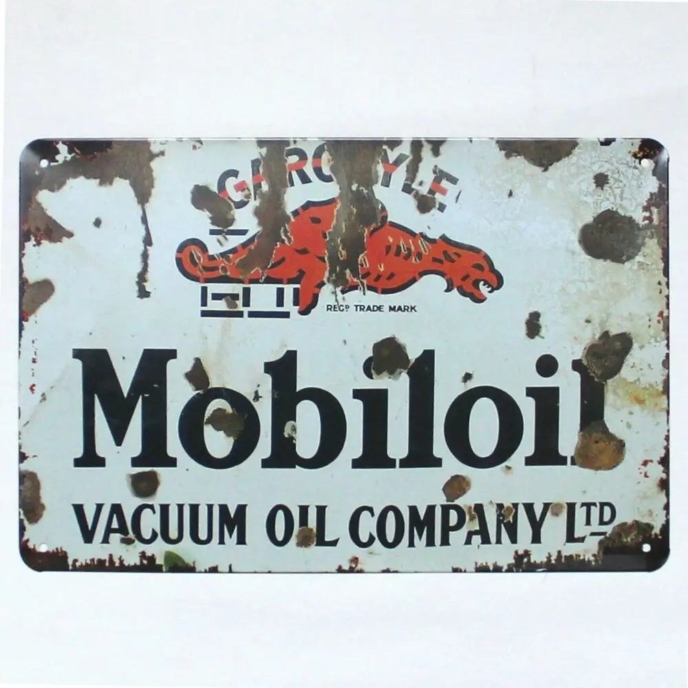 

Metal Tin Sign MOBIL OIL Decor Bar Pub Home Vintage Retro Poster Cafe