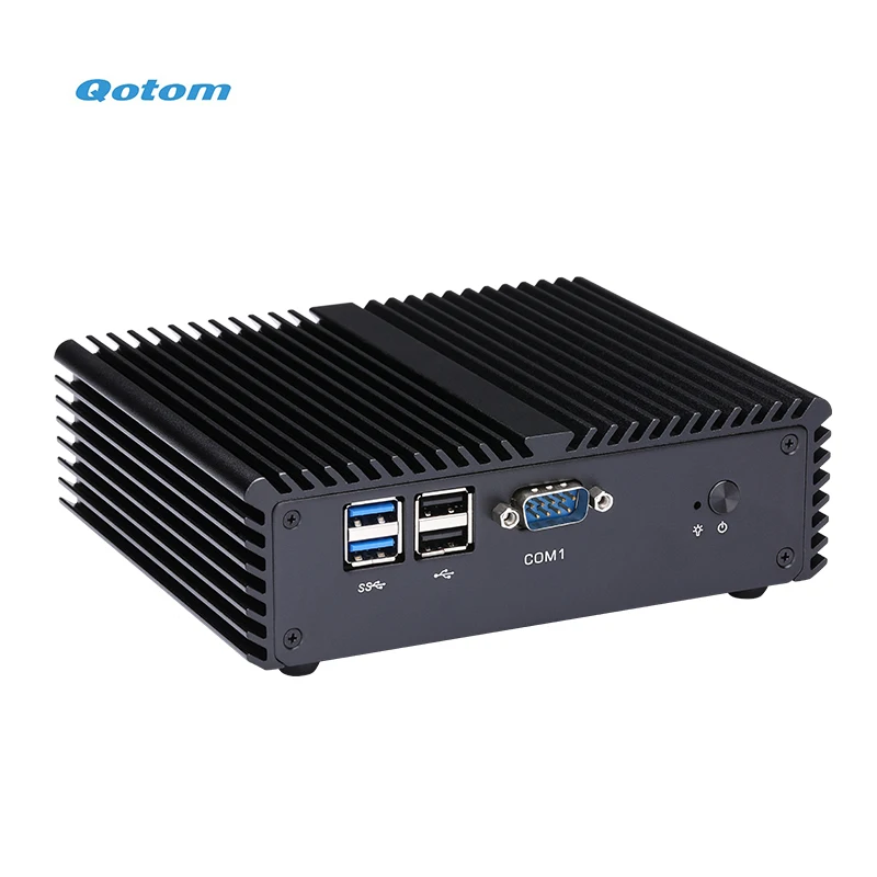 Qotom мини ПК Core i3 i5 процессор Dual LAN 4 COM Порты безвентиляторный промышленного X86|Мини