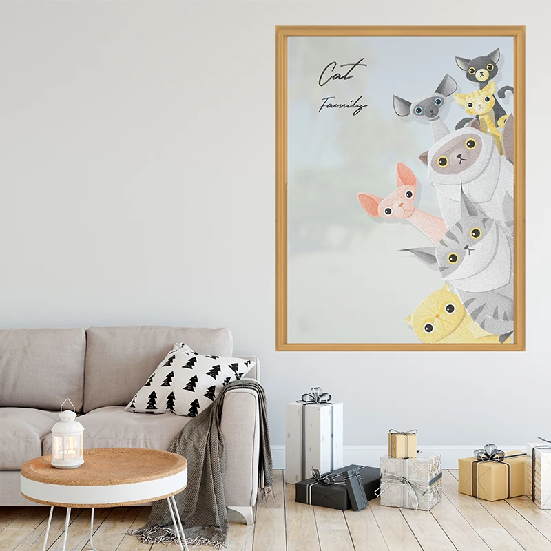 Стеклянная пленка индивидуального размера статическая цепляющаяся виниловая с