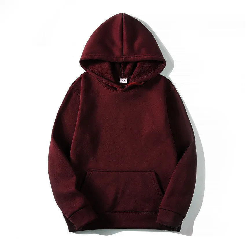 

Hoodies Men Women Solid Color Black Red White Gray Pink Pullover Fleece Fashion Brand Sweatshirts Autumn Winter Casual Male Tops