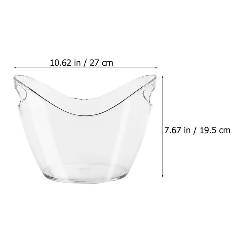 

1pc Transparent Ice Cube Storage Bucket Beer Win Bucket Bar Ice Bucket Container