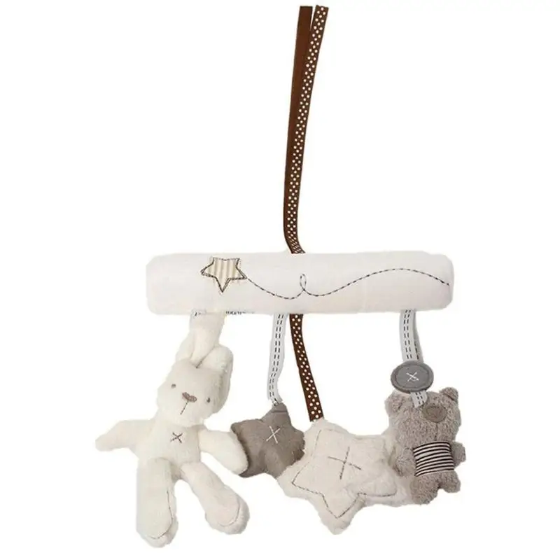 

Lovely Baby Bed Hanging Bell with BB Cartoon Animal Music Play Box Interesting Safety Mirror Sound Paper Develop Toys