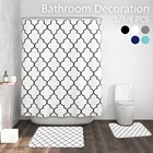 Декоративный нескользящий коврик для сиденья унитаза, коврик, водовпитывающий коврик, набор водонепроницаемых ковриков, занавеска для душа в ванную комнату, синий и белый цвета