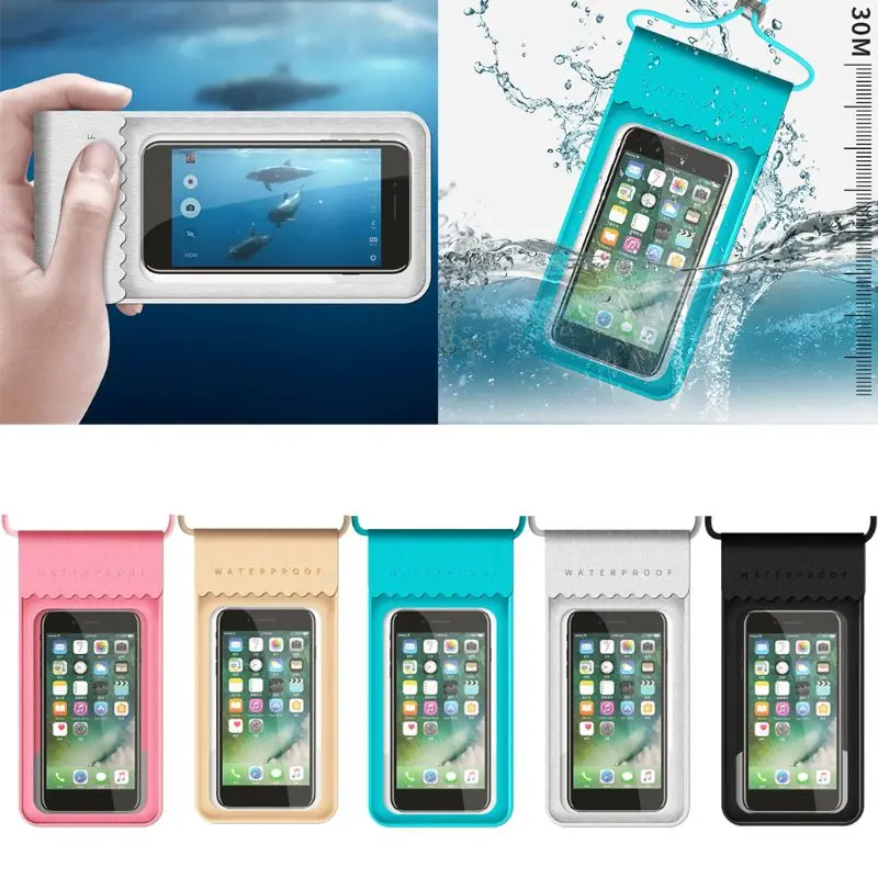 

TPU Waterproof HD Mobile Phone Bag Touch Screen Swimming Bag Beach Swimming Pool Diving Snorkeling Mobile Case