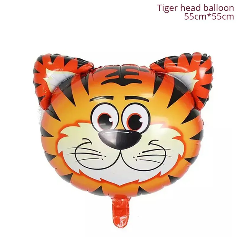 1pcs Tiger Украшения для дня рождения Детские джунгли воздушные шары из фольги в виде животного сафари Зоопарк Животные гелиевые балоны детский душ 1 день рождения Декор - Цвет: 1pcs Tiger