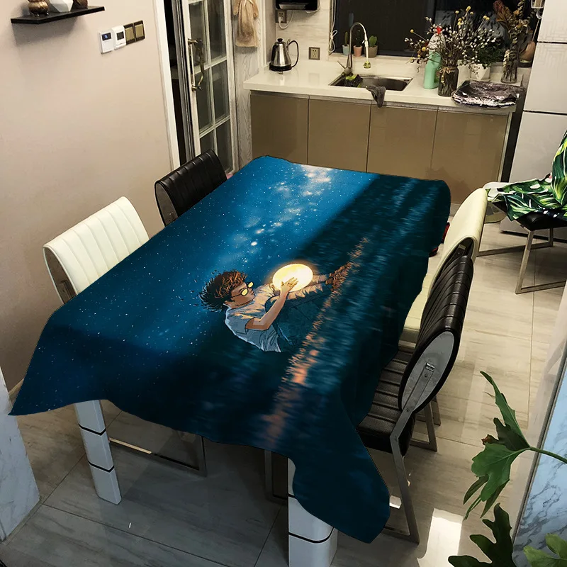 

Modern style household color printing washable decorative household waterproof tablecloth