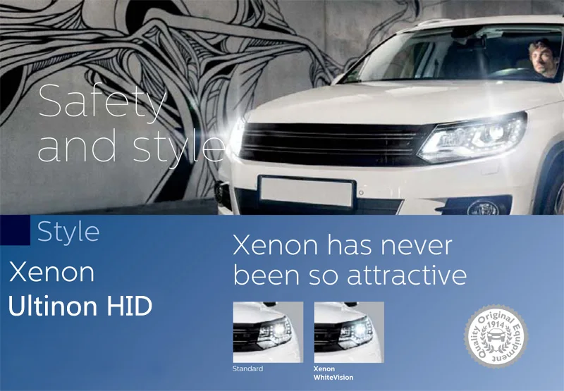 Philips D2S 85122W X 35W Xenon Ultinon HID 6000K холодный синий белый свет Авто обновление лампы Фары вспышка Быстрый старт, пара