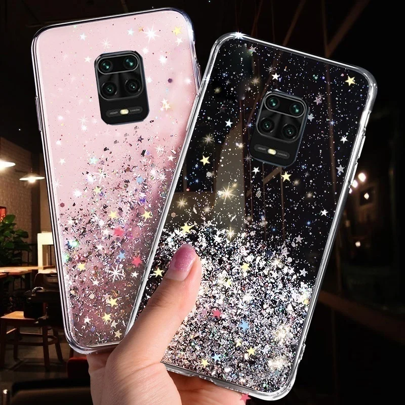 Fashion Soft Shiny Bling Case for Mi Xiaomi Redmi Note 9 Pro 7pro 8 CC9 Max2 9se Transparent | Мобильные телефоны и