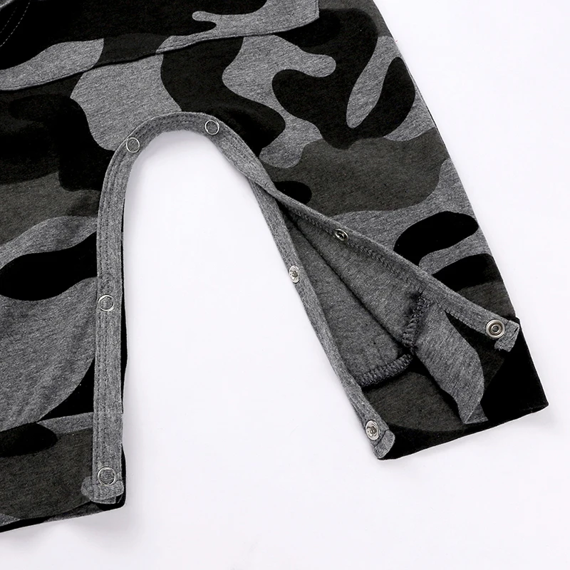 Модный детский камуфляжный комбинезон для новорожденных девочек и мальчиков