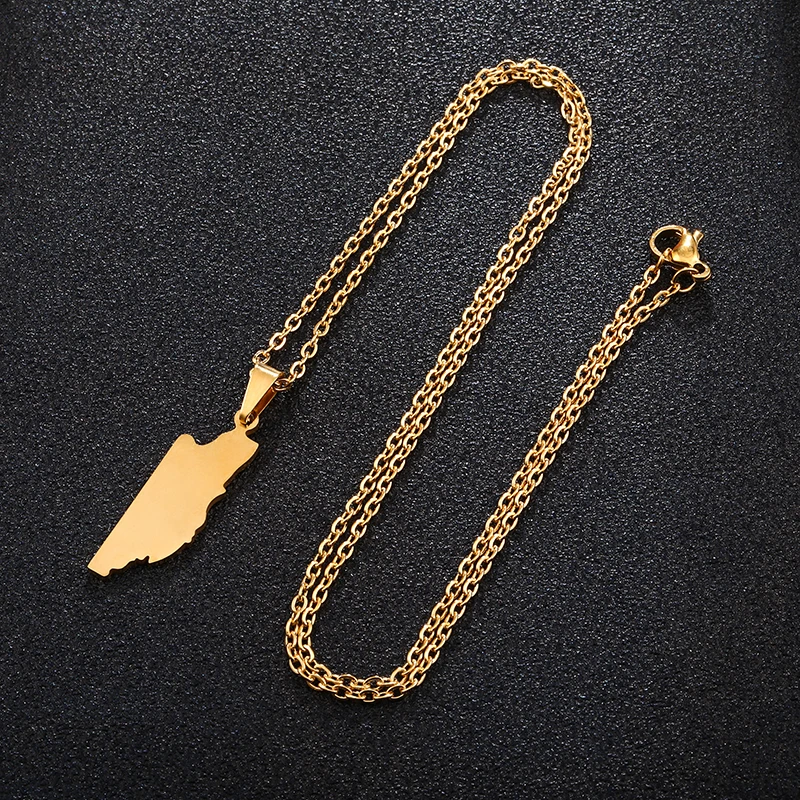 SONYA Stainless Steel Belize Map Pendant &amp Necklaces for Women Gold Color Charm Belize's Maps Jewelry Patriotic Gifts | Украшения и