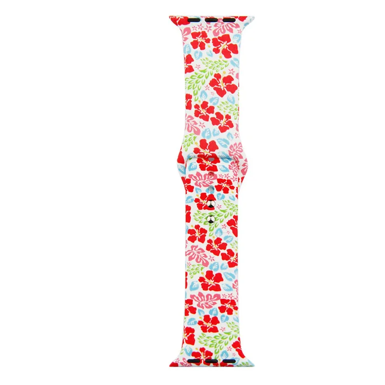 10 Для Apple Watch band 5 4 3 2 Женский силиконовый ремешок 42 мм 38 мм Cartoo мягкий ремешок сменный ремешок на запястье 44 мм 40 мм для iWatch 4 - Цвет ремешка: 10