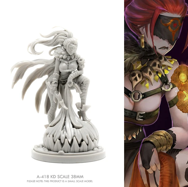 

38mm Resin model kits figure colorless and self-assembled A-418