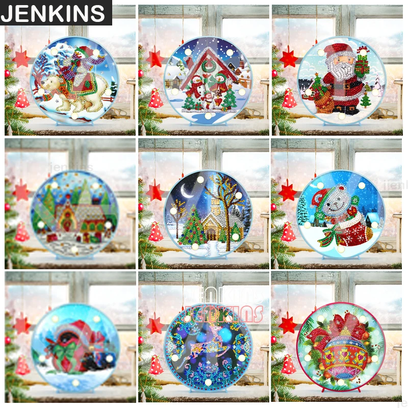 

NEW Diamond Painting LED Lamp Light 5D Diamond Embroidery Sale Landscape DIY Diamond Mosaic Christmas Gift Craft JENKINS