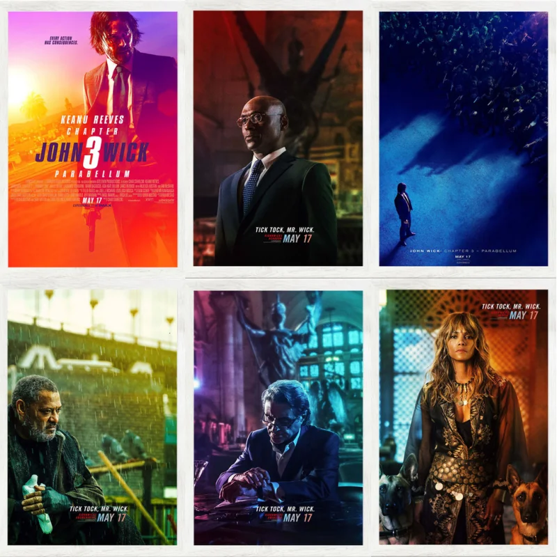 

Nordic John Wick 3 Parabellum Vintage Classic Posters and Prints Canvas Painting on The Wall Pictures for Living Room No Frame