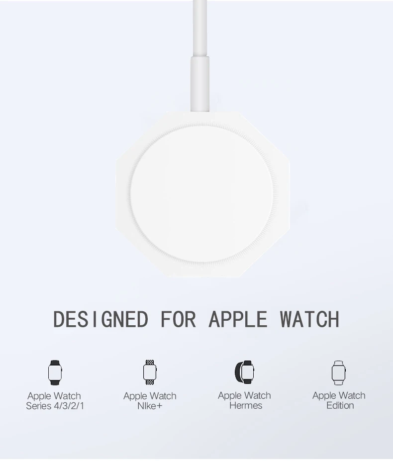 BSYDZKJGS быстро Беспроводной Зарядное устройство для Apple Watch с магнитным креплением Зарядное устройство для наручных часов iwatch, на возраст 1, 2, 3, 4, быстрая зарядка с 1 м USB кабель