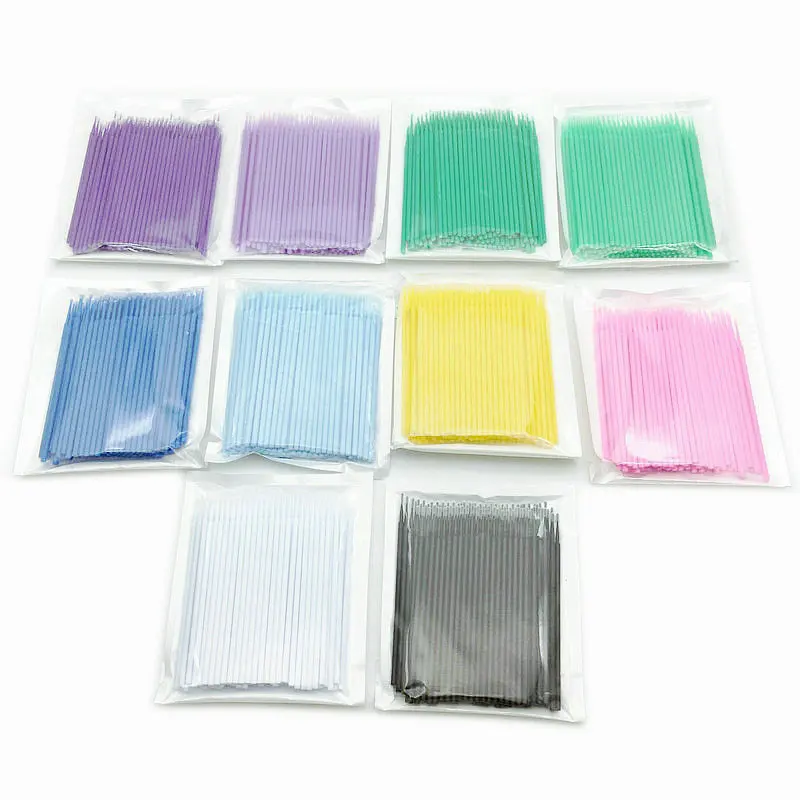 100 шт. одноразовые ватные тампоны щетка для ресниц Очищающая тампон естественное