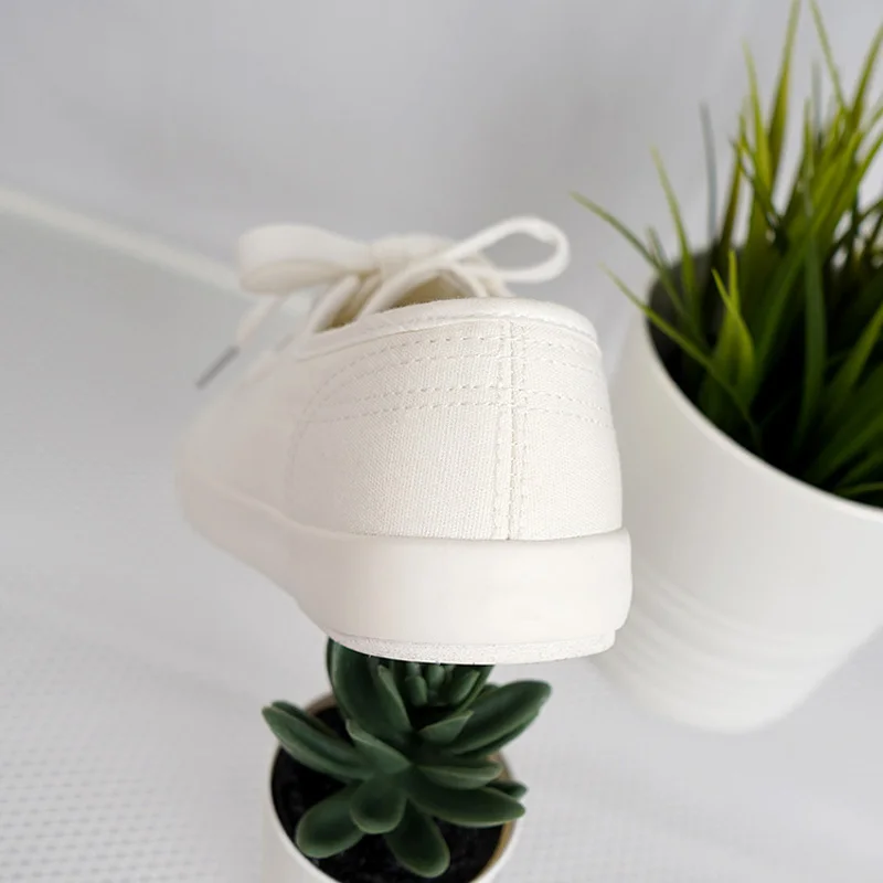 Ngouxm/Женская парусиновая обувь Женская повседневная на плоской подошве Черные