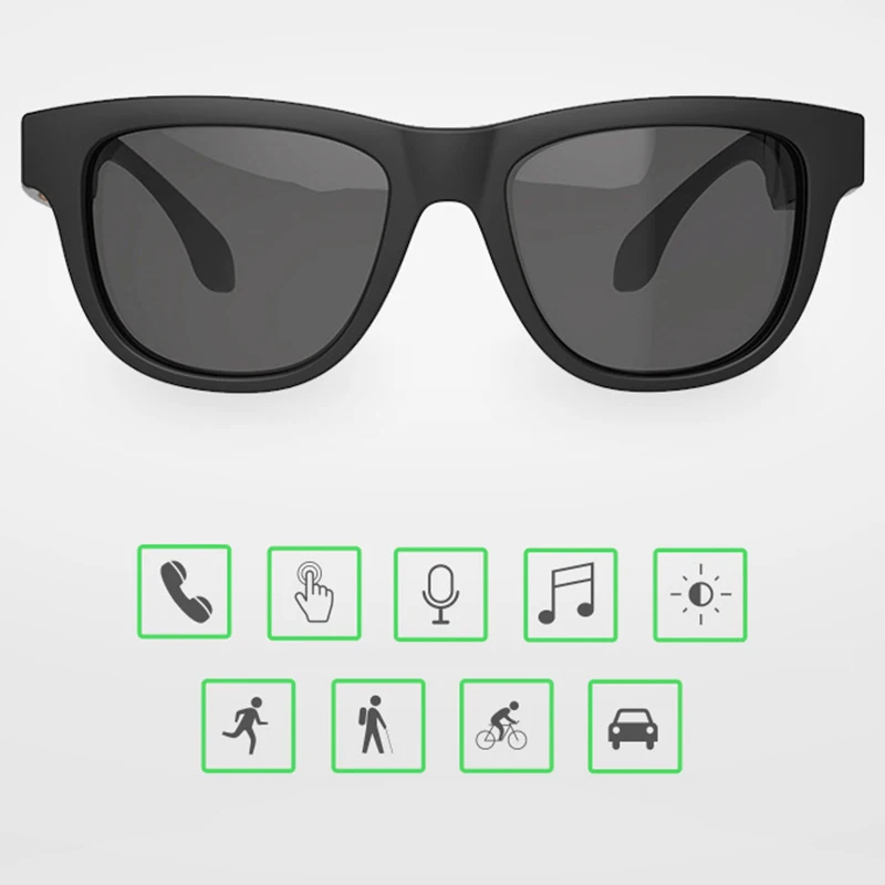

Bone Conduction Bluetooth Smart Sport Sunglasses Wireless Stereo Music Sunglasses NK-Shopping
