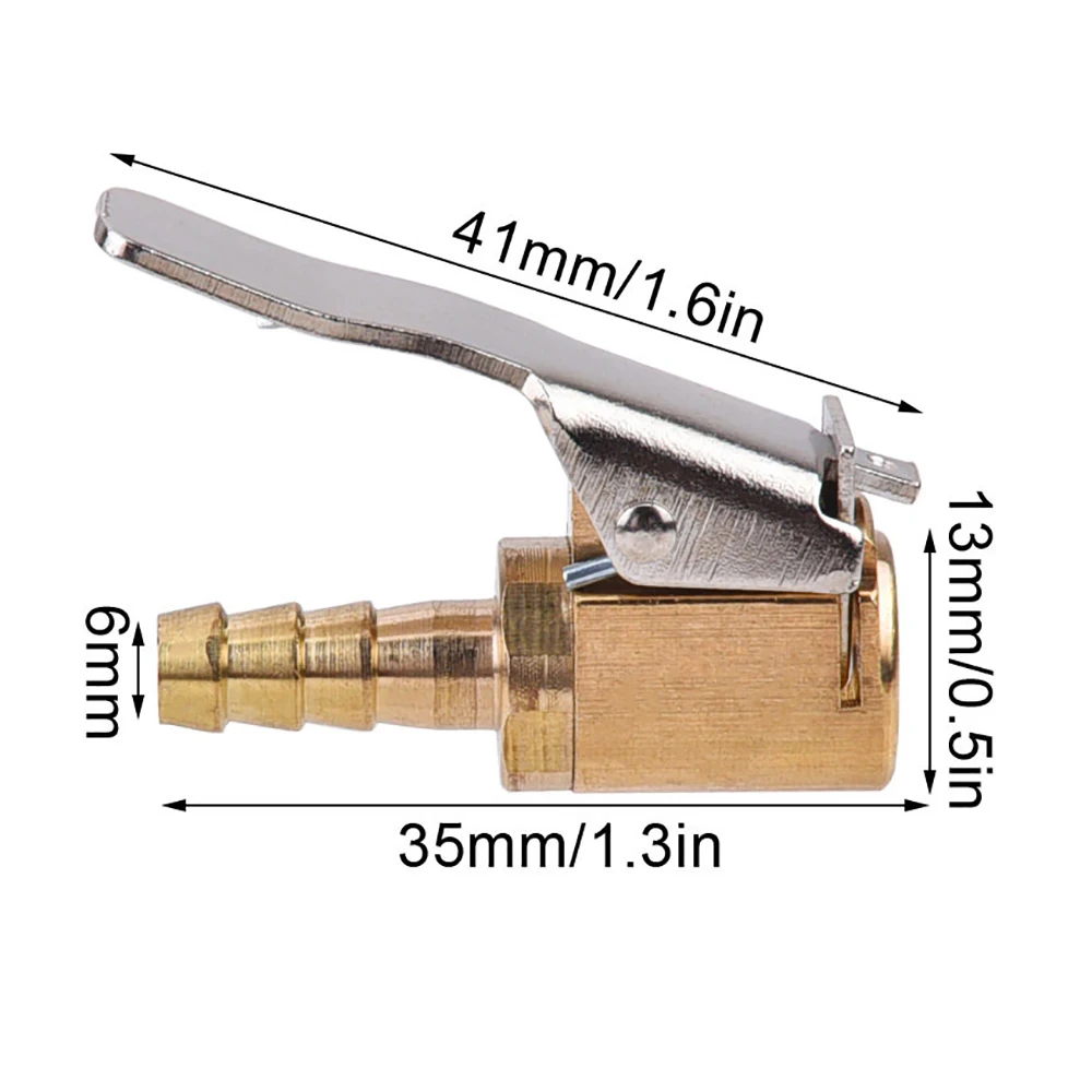 Наконечник на шланг 6 мм/8 мм для подкачки колес, металлический фитинг-переходник, быстросъемный наконечник для насоса