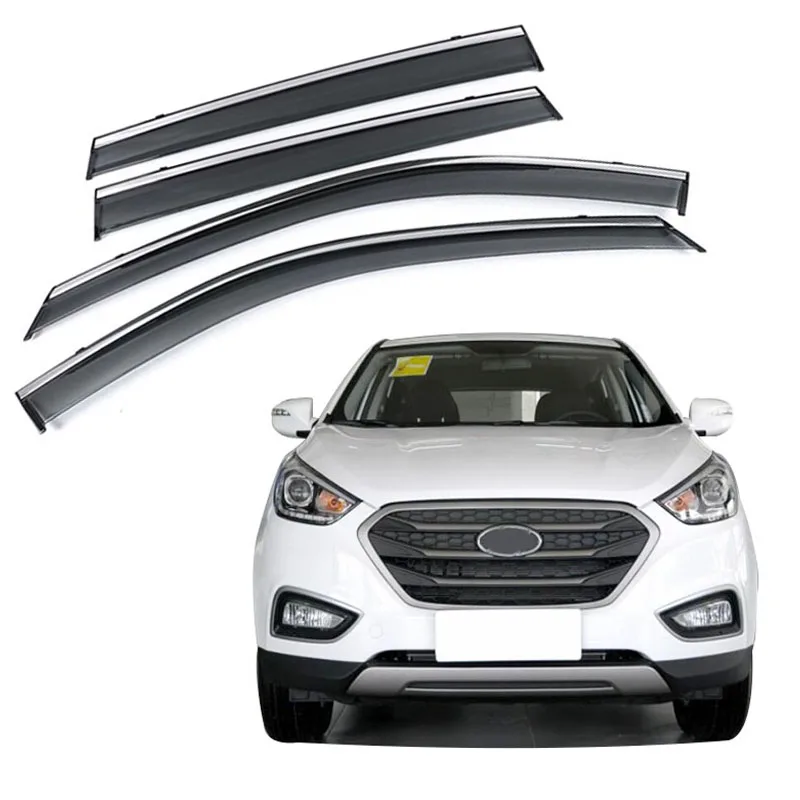 All Weather Car Styling Accessories Fit For Hyundai IX35 2010-2015 Car Windows Rain Wind Sun Shield Deflector Visor Trim