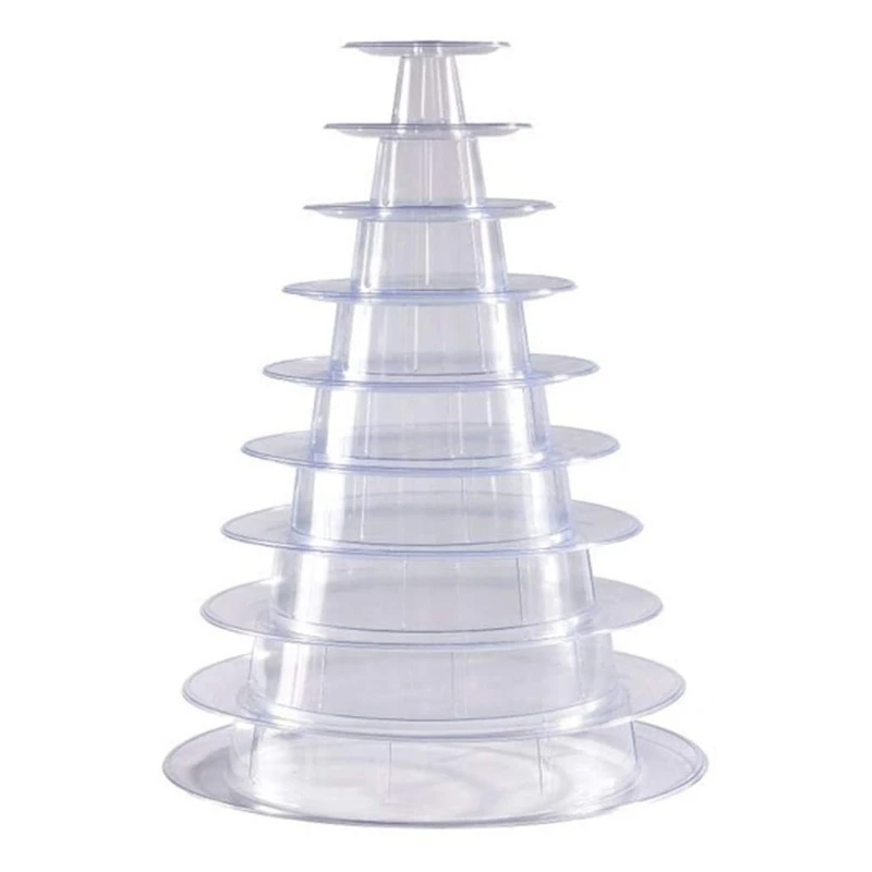 

10Tiers Round Macaron Tower Stand Cupcake Stand Round Premium Quality Wedding Party Cake Display Tower Cupcake Tree Home