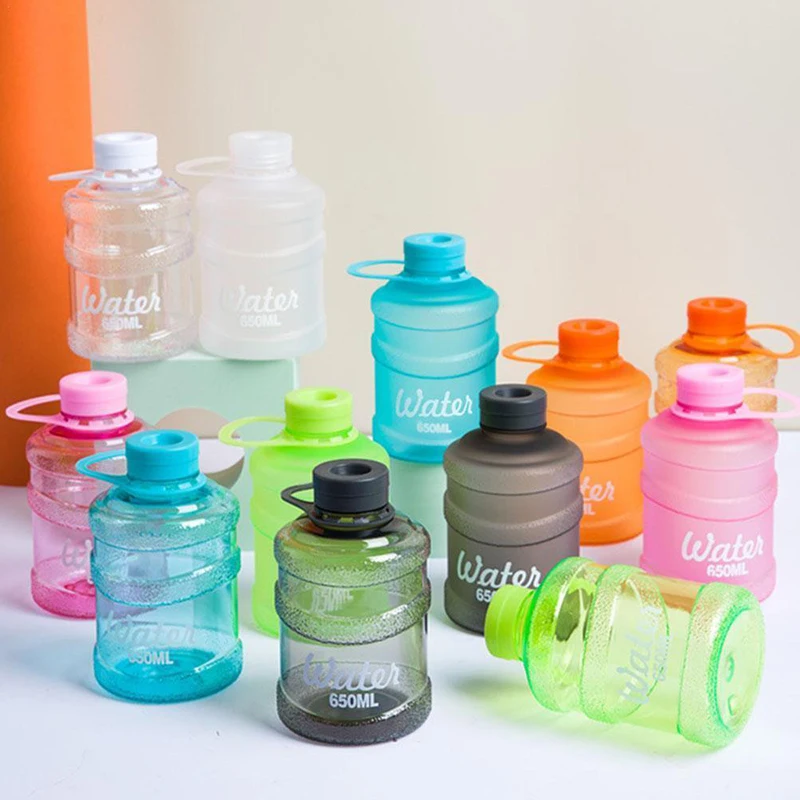 

Sport bottle Fruit Tea Cup Bucket Creative Daisy Frosted Plastic Sport Bottles Student Leakproof Student Ins 650ML