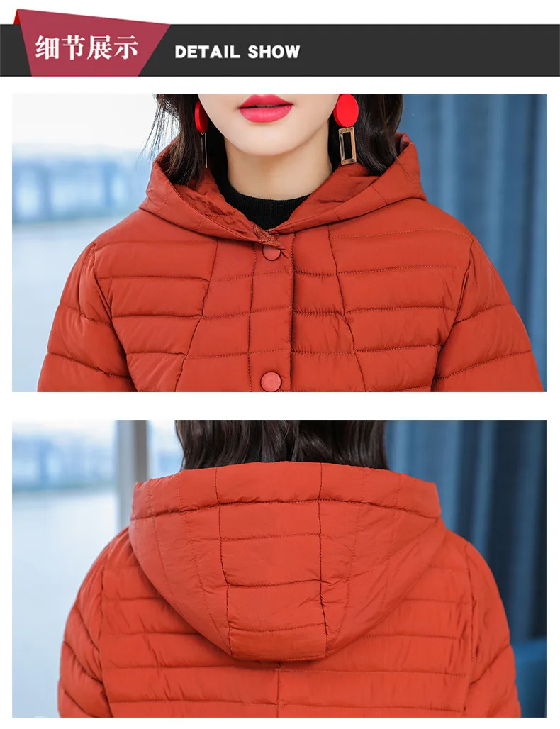 AliExpress New Style down Jacket Cotton-padded Clothes Women's Slimming WOMEN'S Dress Cotton-padded Jacket Thin Slim Fit Mi