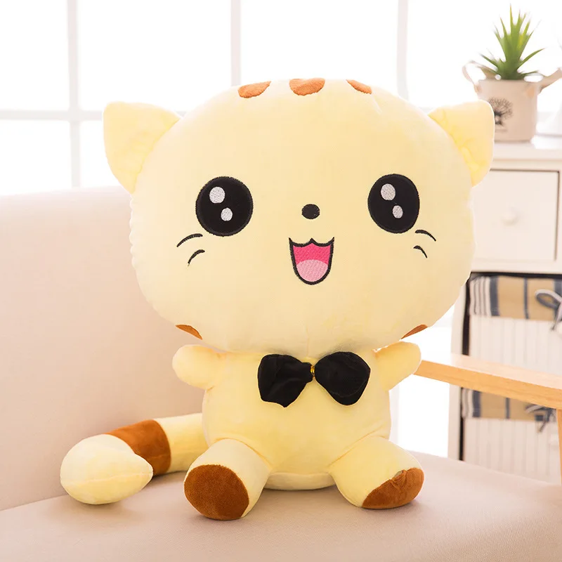 25CM Plush Dolls Toys Cute Kawaii Cat with Bow Soft Doll Cushion Sofa Pillow Party Decor Christmas Gift Toys For Children