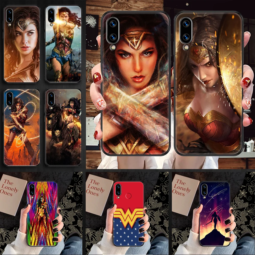

Superhero Wonders Womans Phone case For Huawei Honor 6 7 8 9 10 10i 20 A C X Lite Pro Play black pretty hoesjes tpu waterproof