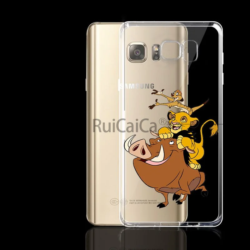 Ruicaica милый мультфильм Король льва 2019 цветной рисунок чехол для телефона Galaxy S7 edge