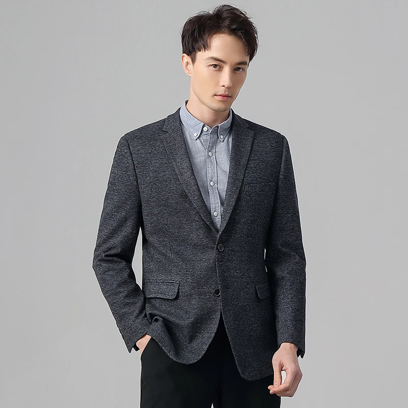 BATMO 2020 Новое поступление весенний Повседневный серый мужской блейзер в клетку