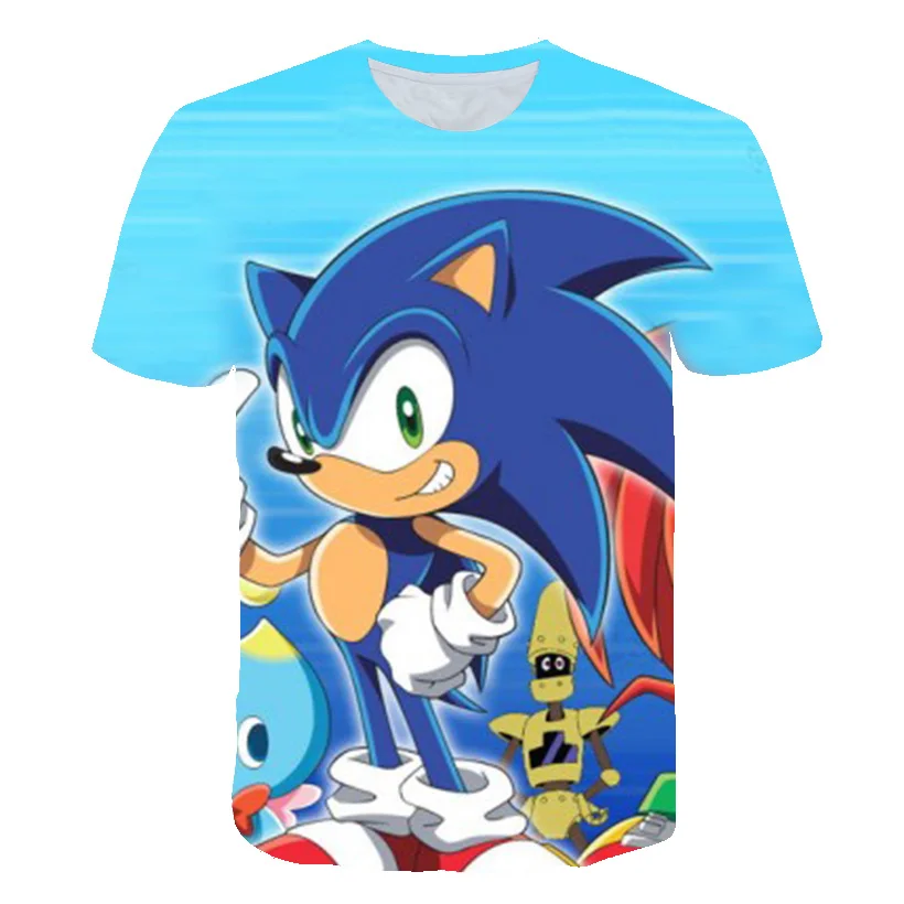 

Summer SonicChildren Short Sleeve T-Shirt Children Cartoon Sonic 3D Printed Boys and Girls T-Shirt Sonic T-Shirt Baby Boys 4-14T