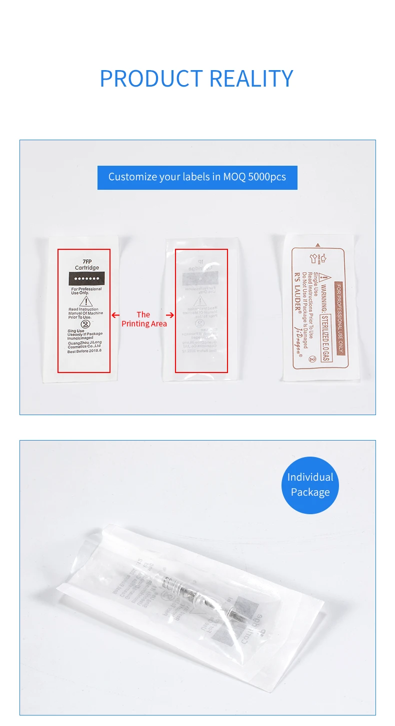 Игла с картриджем 7F для татуажа бровей JiDragon машинка перманентного макияжа губ