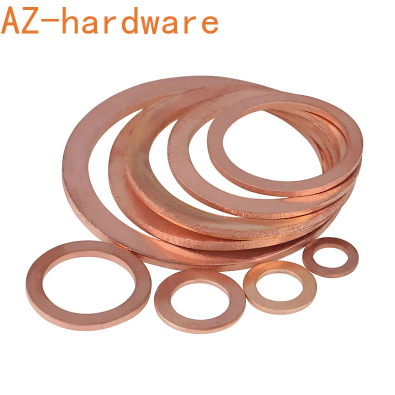 Медь прокладка морской уплотнительная шайба 1-1.5-2mm на плоском толстом каблуке